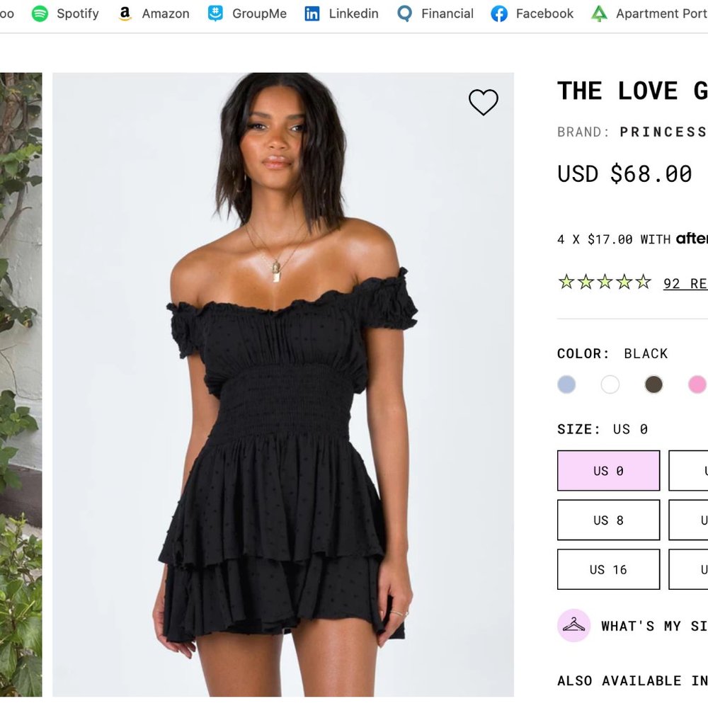Princess Polly The Love Galore Romper in Black (4)